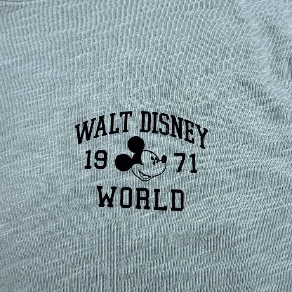 Disney Original Mickey Shirt Men XL Walt Disney World 1971 Logo Crew Green